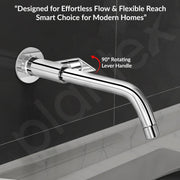 Plantex Pure Brass Sink Tap for Kitchen with 12 inches Long Spout/Kitchen Sink Tap with Water Saving Nozzle - 7 Year Warranty (PAC-1811-Chrome)