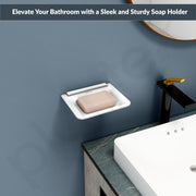 Plantex Acrylic Bathroom Soap Holder/Soap Dish/Wall Mounted Soap Holder/Bathroom Accessories - White