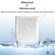 Plantex Bathroom Cabinet with Mirror/ABS Bathroom Storage Organiser/Multipurpose Shelf/Wall Mount Mirror Cabinet for Wash Basin (14x18 Inch, White)