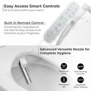 Plantex Smart Commode for Toilet/One Piece Commode with Smart Toilet Seat/Floor Mount Toilet - S Trap (White)