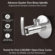 Plantex Pure Brass Angle Valve for Bathroom with Brass Wall Flange and Teflon tape/Angle Cocke Tap for Wash Basin-7 year Warranty by Plantex [COL-1005-Mirror Chrome]