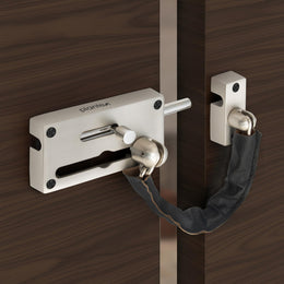 Plantex Door Chain with Baby Latch/Door Chain Lock for Main Door/Latch Lock for Door/Heavy Duty Door Safety Guard Lock for Home, Hotel & Office Security  Pack of 1 (DTK-294-Satin)