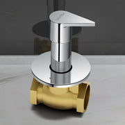 Plantex Pure Brass PAC-1806 Angular Concealed Stop Cock/Concealed Stop Valve Tap For Bathroom With Teflon Tape & Adjustable Brass Wall Flange â€“ 15 mm (Mirror-Chrome Finish)