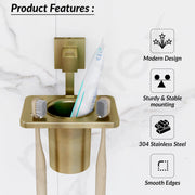 Plantex 304 Grade Stainless Steel Tooth Brush Holder/Tumbler Holder/Bathroom Accessories - Splash (Antique)