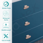 Plantex Knobs for Drawer/Small Drawer Knobs/Knobs for Cabinets/Pull-Push Knobs for Kitchen/Bedroom Drawer - Pack of 3 (Oval, Rembo)