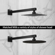Plantex 14-Inch Shower Arm for Overhead Shower/Stainless Steel Shower Pipe/Wall Mount Bathroom Fitting with Ã‚Â½-Inch Thread - Pack of 1 (Black)