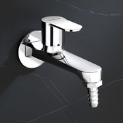 Plantex Pure Brass Nozzle Bib Cock Faucet/Pipe Fitting Taps/Wall Mount Tap for  Washing Machine and Garden Pipes with Teflon Tape & Wall Flange - 7 Year Manufacturer's Warranty(APS-2604)