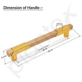 Plantex Door Handle/14 Inch Main Door Handle/Aluminium Door Handle/Pull-Push Door Handle/Door Accessories (Pack of 1, Gold)
