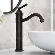 Plantex Pure Brass Basin tap/Single Lever Pillar tap for Wash Basin/Mixer tap hot and Cold- (7077-Black)