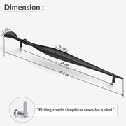 Plantex Cabinet Handle/288mm Handle for Cabinet/Door Pull-Push Handle for Home/Office - Pack of 1 (Black)