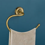 Plantex 304 Grade Stainless Steel Bathroom Accessories Set of 3 - Towel Stand/Napking Hanger/Dual Soap Holder for Bathroom - Daizy (Brass Antique)