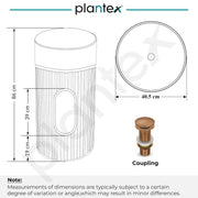 Plantex Pedestal Wash Basin/Acrylic Resin & Quartz Free Standing Wash Basin/Round Basin for Bathroom/Home/Office/Restaurant- (10034, White & Coffee)