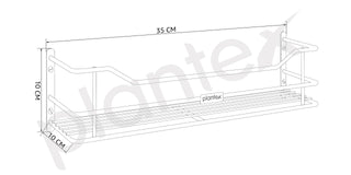 Plantex Wall Mounted Shelf for Bathroom/Stainless Steel Kitchen Shelf with Railings/Perfume Rack/Bathroom Accessories Holder (14 inch, Chrome)