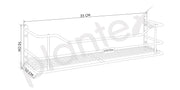 Plantex Wall Mounted Shelf for Bathroom/Stainless Steel Kitchen Shelf with Railings/Perfume Rack/Bathroom Accessories Holder (14 inch, Chrome)