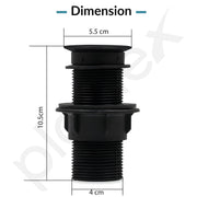 Plantex 4 Inch Waste Coupling for Washbasin/Nylon Thread Body with Brass Head Coupling/Coupling for Sink - Pack of 1 (BH-1116, Black)