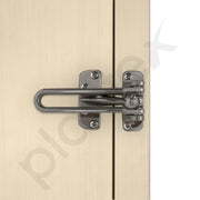 Plantex Heavy Duty Swing Bar Lock/Door Safety Guard with High Security Auxiliary Lock for Home/Office/Hotel - Pack of 4 (SH-42, Satin-Black Finish)