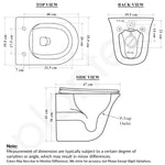 Plantex Ceramic Wall Hung Toilet/Rimless Western Commode for Bathroom/Commode with Soft Closing Toilet Seat - P Trap (Matt Blue)