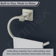 Plantex Stainless Steel Towel Ring for Washbasin/Napkin Hanger for Bathroom/Brushed Steel Finish/Napkin Holder/Bathroom Accessories - (Aqua)