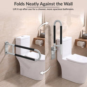Plantex 304 Grade Stainless Steel 24 Inch U-Shape Grab Bar for Bathroom