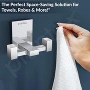 Plantex 304 Grade Stainless Steel Robe Hook/Cloth/Towel Hanger for Wall/Robe Hooks for Bathroom/Hook/Bathroom Accessories - Chrome (Senso)