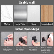 Plantex Hook for Bathroom/Self-Adhesive Hook/GI Steel Hook for Hanging Clothes/Towel/Hook for Wall/Drill Free Installation - Pack of 4 (Black)