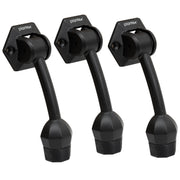 Plantex Door Stopper for Main Door/5-Inch Stopper with Rubber Grip/Stoppers for Wooden Door/Stops for Door â€“ Pack of 3 (Z-Black)