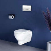 Plantex Ceramic Commode For Toilet/Wall Hung Commode With Dual Flush Tank/Conceal Flush Tank/Tank With All Internal Accessories/Toilet With Soft Closing Toilet Seat - (White)