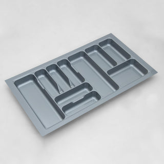 Plantex Cutlery Tray for Kitchen Drawer/Cutlery Cosmetic Stationary Organizer/Cabinet Cutlery Tray Organizer for Modular Kitchen - (Grey-32.5 X 18.5 INCH)
