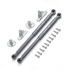 Plantex 10 Inch Hydraulic Gas Spring Stay Strut Pneumatic Lift Support with Cover/Cabinet Hinges Support/Capacity 5 KGS (50 N) - Pair of 1 (2 Pcs) (Silver)