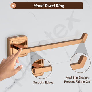 Plantex 304 Grade Stainless Steel Towel Ring for Wash Basin/Napkin Hanger for Bathroom/Towel Hanger/Towel Holder/Bathroom Accessories - Decan (Rose Gold)