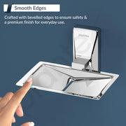 Plantex 304 Grade Stainless Steel Single Soap Dish/Soap Stand/Wall Mounted Soap Holder/Bathroom Accessories - Crystal (Chrome)