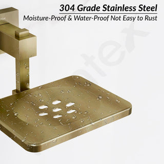 Plantex 304 Grade Stainless Steel Soap Dish/Bathroom Soap Holder/Wall Mounted Soap Holder/Bathroom Accessories - Splash (Antique)