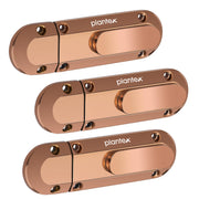 Plantex Door Stopper/Door Latch for Main Door/Baby Latch for Bathroom/Door Lock for Home and Office Doors - Pack of 3 (Rose Gold)