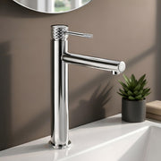 Plantex Wash Basin Mixer Tap/Pure Brass Tap Handle and 304 Grade Stainless Steel Body/Hot & Cold Basin Mixer/Pillar Spout for Wash Basin/Deck Mount - (8013-2, Chrome)