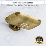 Plantex 304 Grade Stainless Steel Bathroom Soap Holder/Soap Stand for Washbasin/Soap Dish/Bathroom Accessories - Parv (Brass Antique)