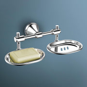 Plantex Stainless Steel 304 Grade Niko Double Soap Holder for Bathroom/Soap Dish/Bathroom Soap Stand/Bathroom Accessories(Chrome) - Pack of 1