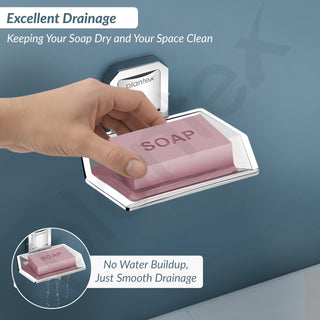 Plantex 304 Grade Stainless Steel Soap Dish/Kitchen and Bathroom Soap Holder/Soap Dish/Soap Stand/Soap Case Bathroom Accessories - Cute (Chrome)