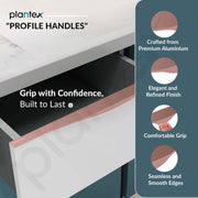 Plantex Profile Handle for Kitchen Cabinet/20 Inch Aluminium Drawer Profile Handle/Wardrobe Pull Handle for Home/Office/Hotel - Pack of 5 (Rose Gold)
