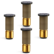 Plantex 4 Inch Sofa Leg for Bed Furniture/Aluminium Sofa Leg for Table/Support Legs/Furniture Leg - Pair of 2 (4 Piece) (DTS-77, Brass Antique & Gold)