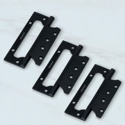 Plantex Butterfly Hinges for Door/Stainless Steel Door Hinges/5 Inch x 14 Gauge Hinge/2.5 mm Hinges for Home/Office/Hotel/Non-Mortise Hinge - Pack of 3 (Black)