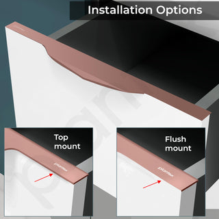 Plantex Profile Handle for Kitchen Cabinet/16 Inch Alluminium Drawer Profile Handle/Wardrobe Pull Handle for Home/Office/Hotel - Pack of 5 (Rose Gold)