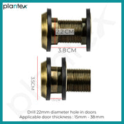 Plantex Door Eye Hole/Door Viewer for Main Door/Door Eye with 200 Degree Wide View for Peephole/Door Lens/Door Peephole - Pack of 8 (Antique)
