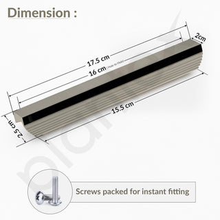 Plantex Cabinet Handle/160mm Handle for Drawers/Wardrobe/Kitchen Handle/Door Pull-Push Handle for Home/Office - Pack of 1 (Satin)