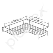 Plantex Self Adhesive Stainless Steel Bathroom Shelf for Wall/No Drill Corner Shelves for Bathroom Organiser/Wall Mounted Shelves Without Drill/Corner Shelf & Rack for Kitchen-(Chrome, Pack of 3)