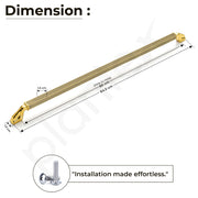 Plantex Aluminium Cabinet Handle/600mm Wardrobe Handle for Home/Cupboard Door Pull-Push Handles for Office - Pack of 1 (Brass Antique & Gold)