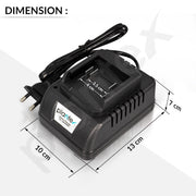 Plantex 21V Battery Charger/Charging Currant 2 Ampier/Power Charger (FA-1201600ST, Black)