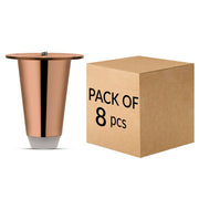 Plantex 3 Inch Sofa Legs for Bed Furniture/Sofa Legs for Table/Sofa Support Legs with Rubber Grip (Rose Gold, 8 Pcs)