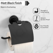 Plantex 304 Grade Stainless Steel Bathroom Toilet Paper Holder/Tissue Holder for Washroom/Kitchen/Bathroom Accessories - Daizy (Black)