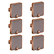 Plantex Knobs for Drawers/Drawer Knobs/Square Knob for Cabinets/Pull-Push Knob for Kitchen/Bedroom/Drawer - Pack of 6 (Rose Gold & Satin Black)