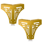 Plantex Heavy Duty Round 4 inch Spare Sofa Legs for Bed Furniture/Sofa Legs for Furniture Fitting/Table Legs/Sofa Leg Set of 2 pcs (Gold)